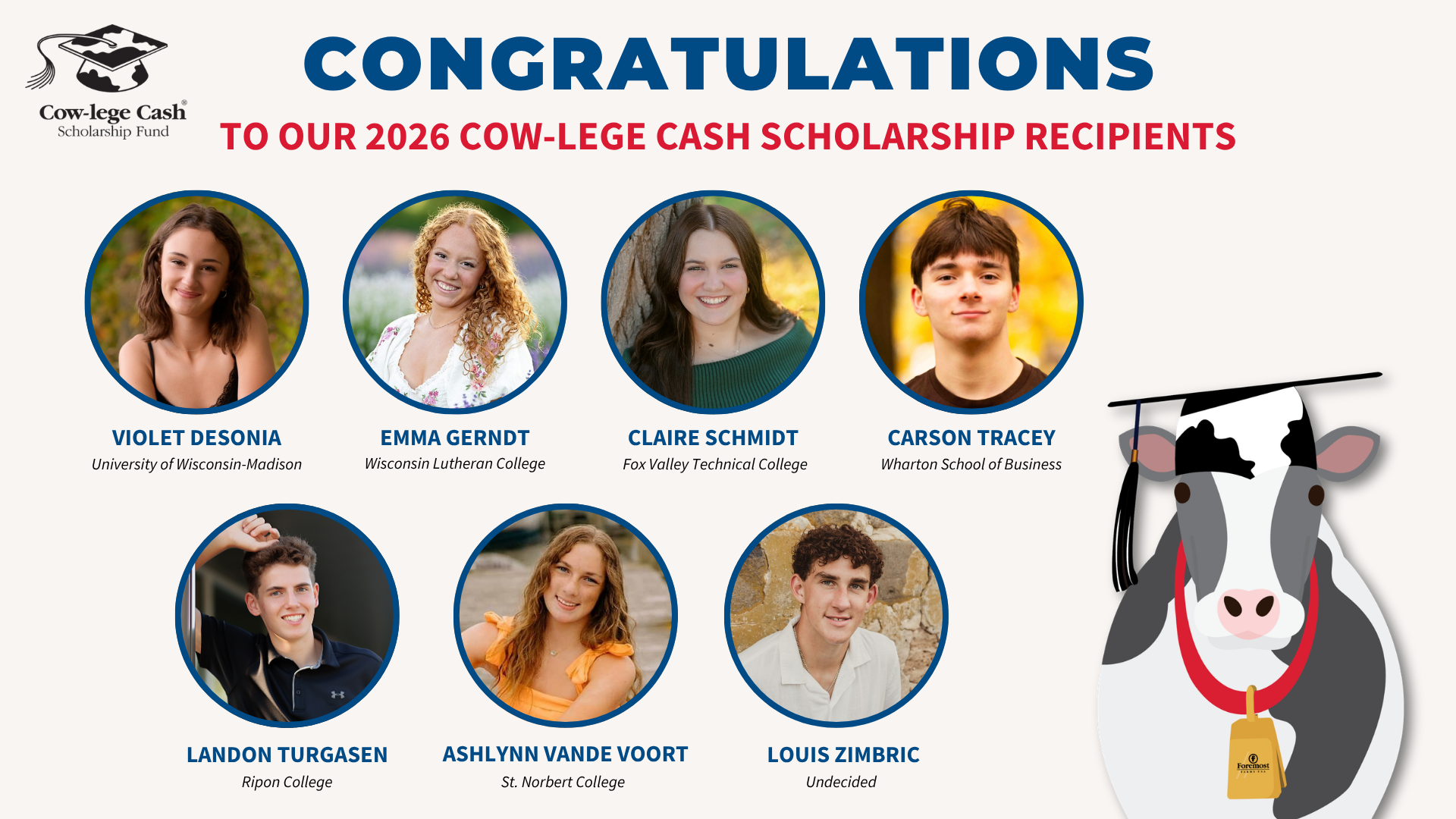 cow-lege cash recipients with photos